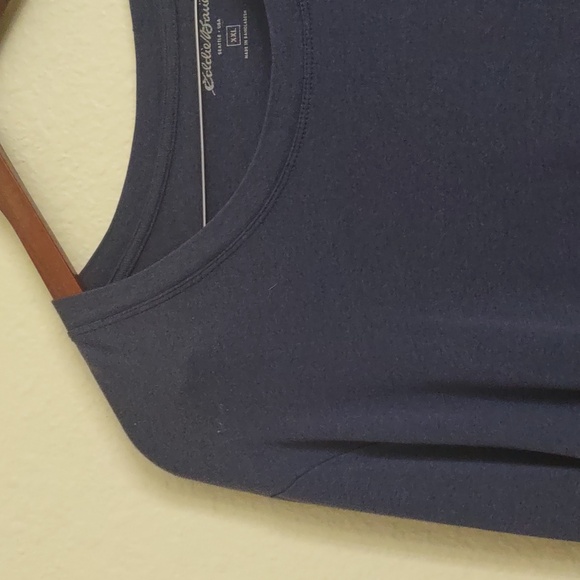 SLIGHTLY USED EDDIE BAUER COLOR BLUE SIZE XXL LONG SLEEVE 58% COTTON - Picture 3 of 9